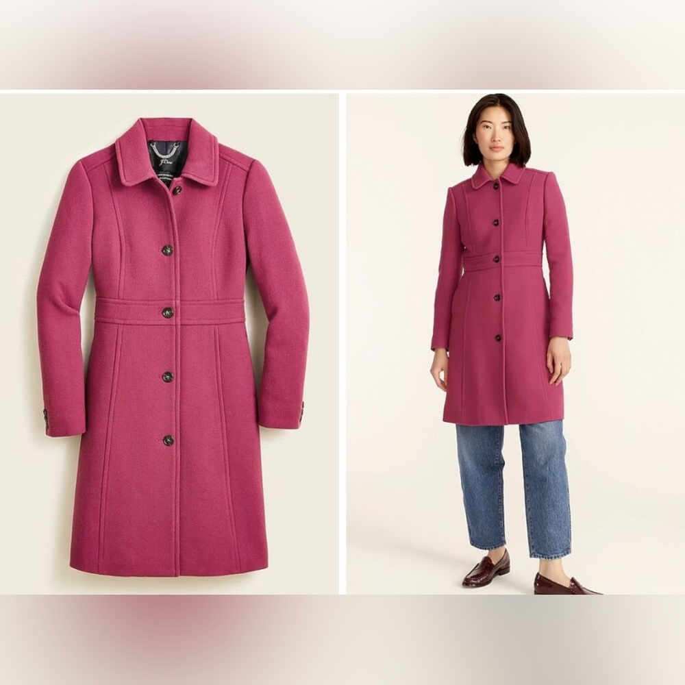 NWOT J Crew Lady Day Topcoat with Thinsulate
